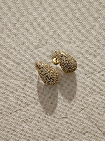 Boucle d'oreille goutte serti Boucle d'oreille goutte serti