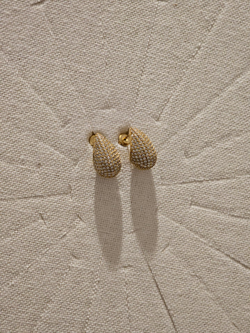 Boucle d'oreille goutte serti Boucle d'oreille goutte serti