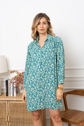 Robe fleurie bleue Robe fleurie bleue