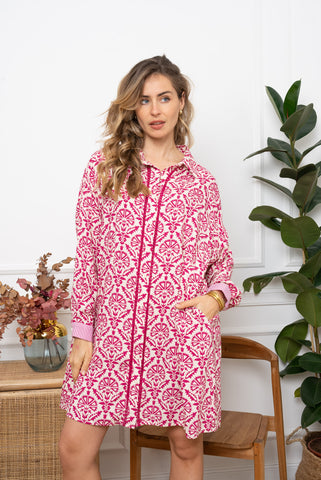 Robe Flora rose fushia Robe Flora rose fushia