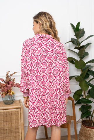 Robe Flora rose fushia Robe Flora rose fushia