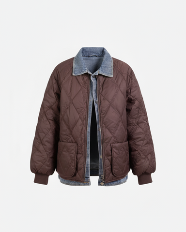 BLOUSON OVERSIZE MATELASSÉ EFFET BIMATIÈRE BLOUSON OVERSIZE MATELASSÉ EFFET BIMATIÈRE