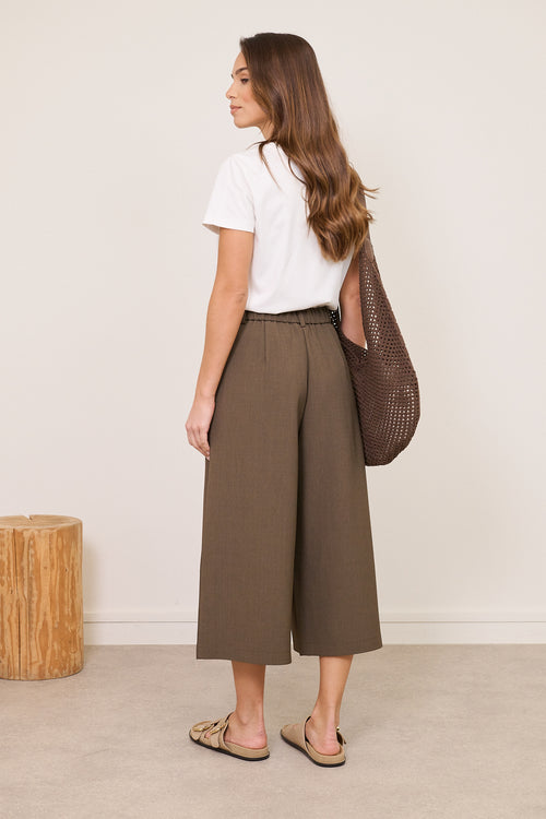 Bermuda long en chocolat