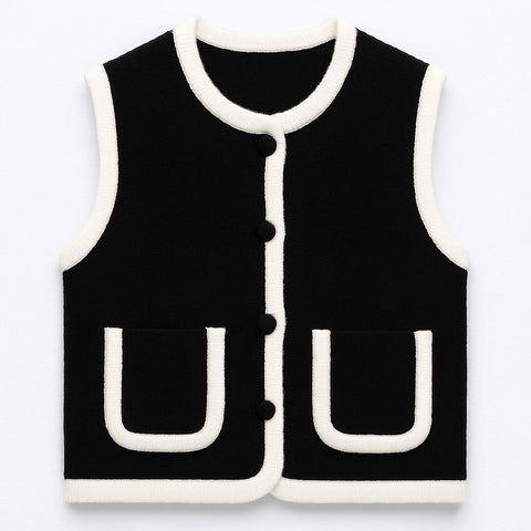 Gilet sans manche bicolore