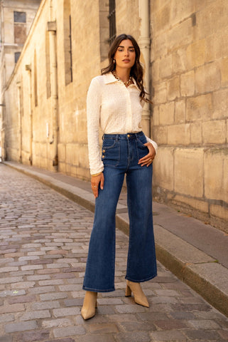 Jean wide leg bleu