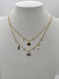 Collier œil à double chaîne