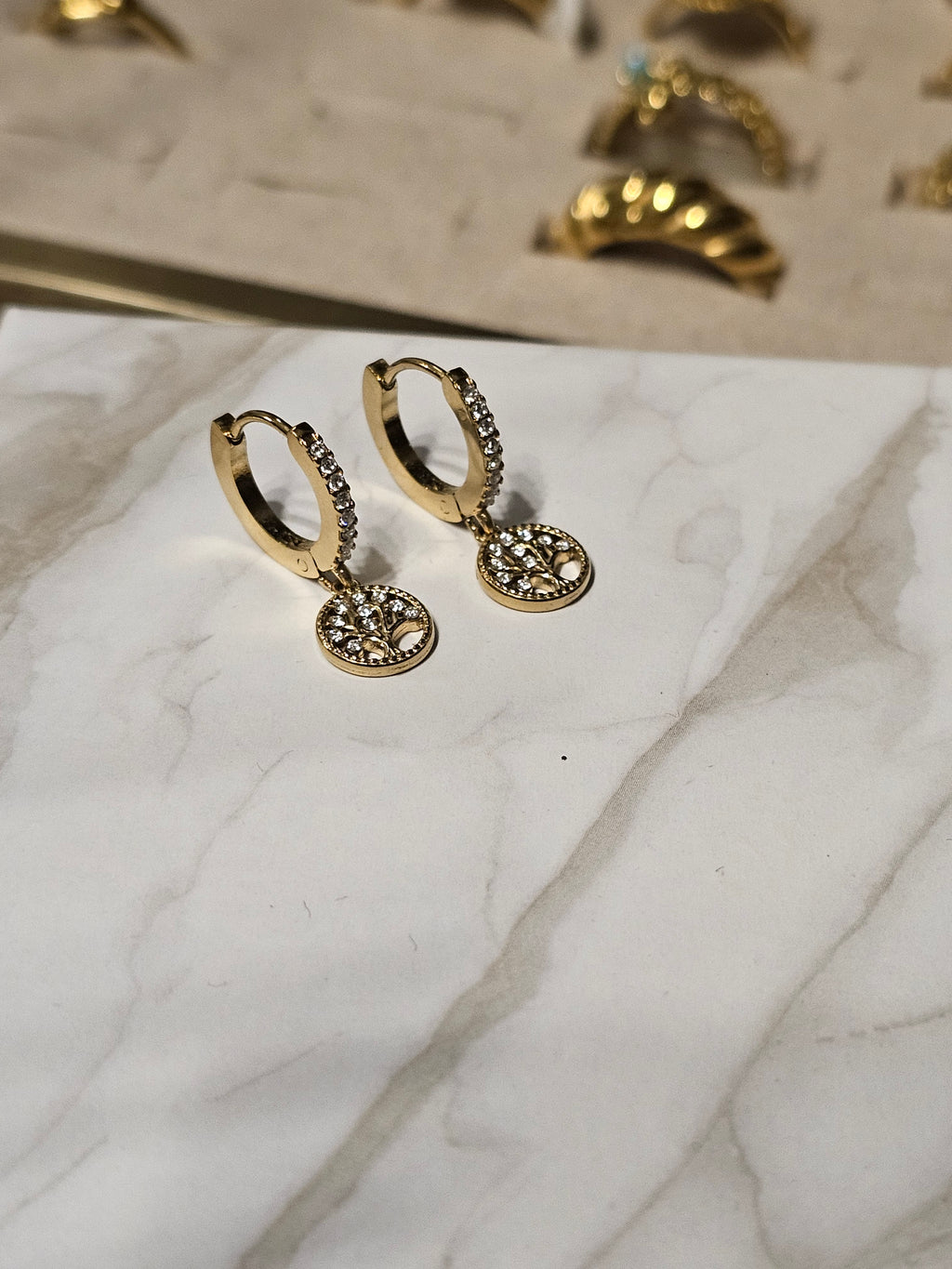 Boucle d'oreille arbre de vie