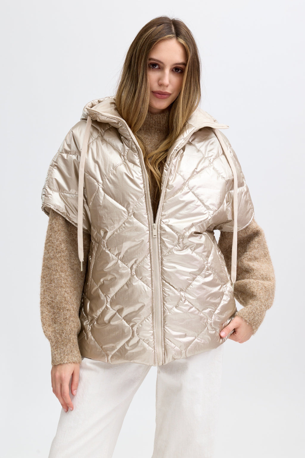 Veste à capuche rose