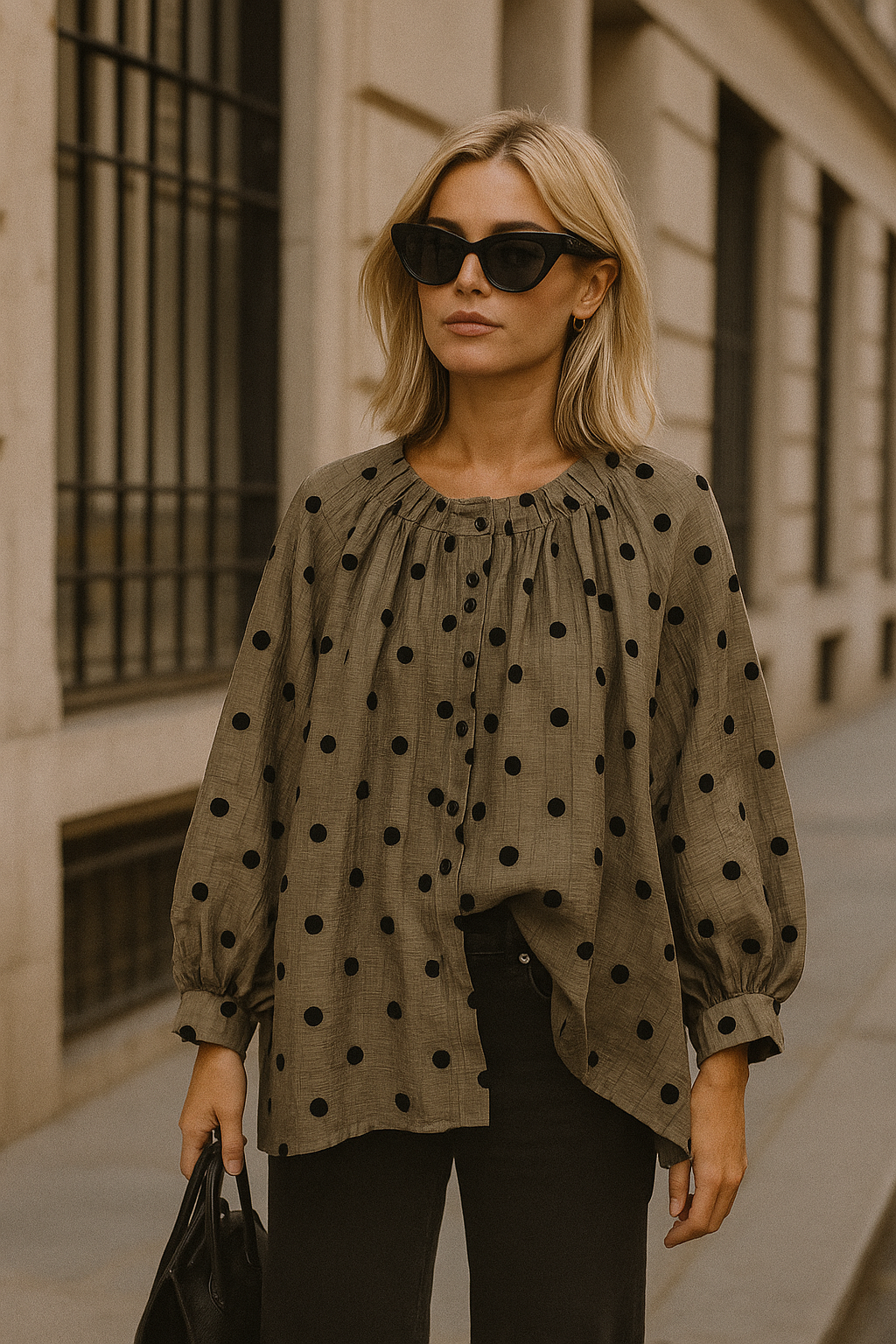 Chemisier à Pois Ample