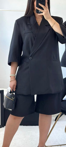 Ensemble veste oversize bermuda