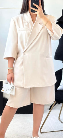 Ensemble veste oversize bermuda