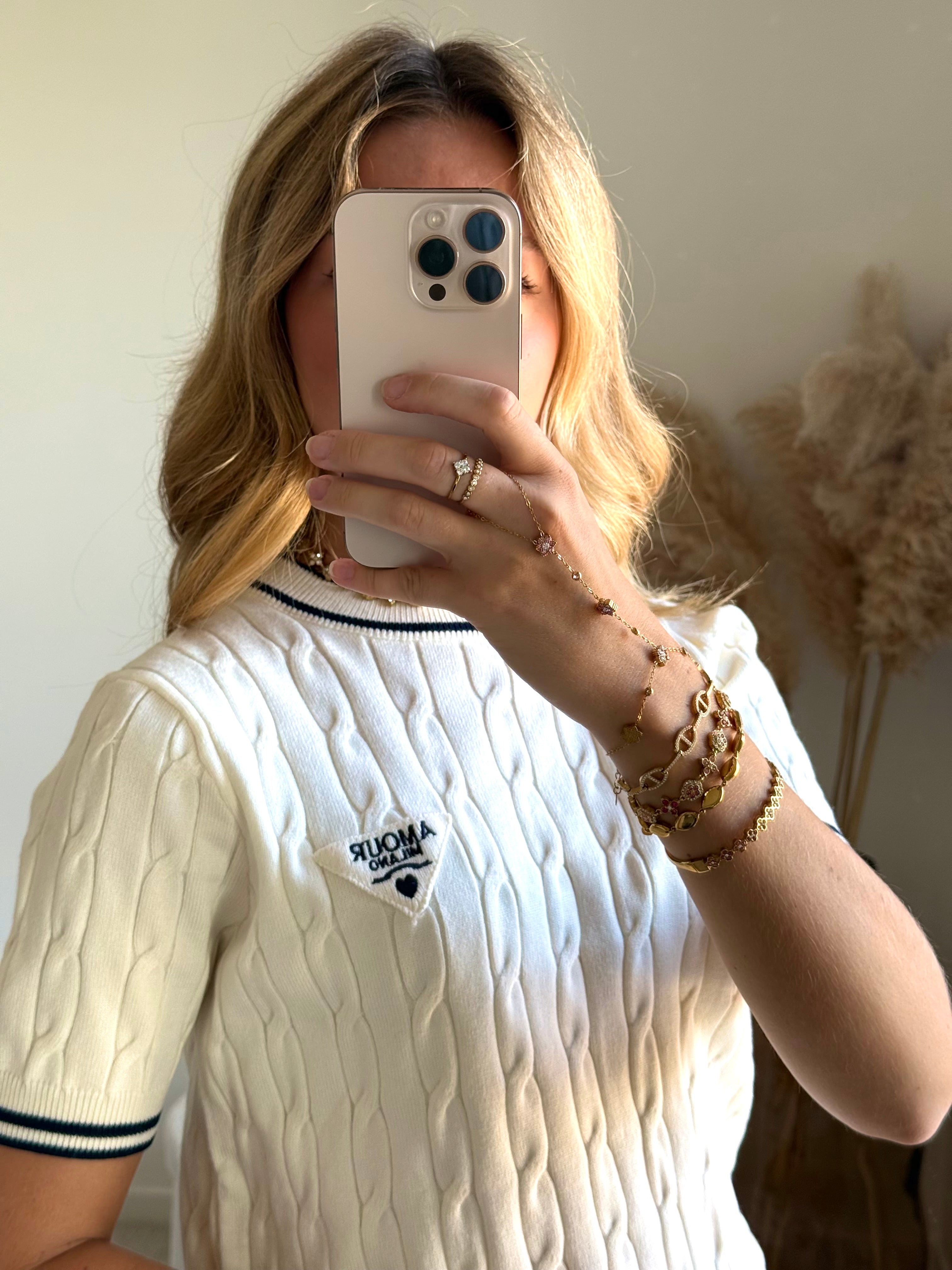 Pull manche courte amour Milano
