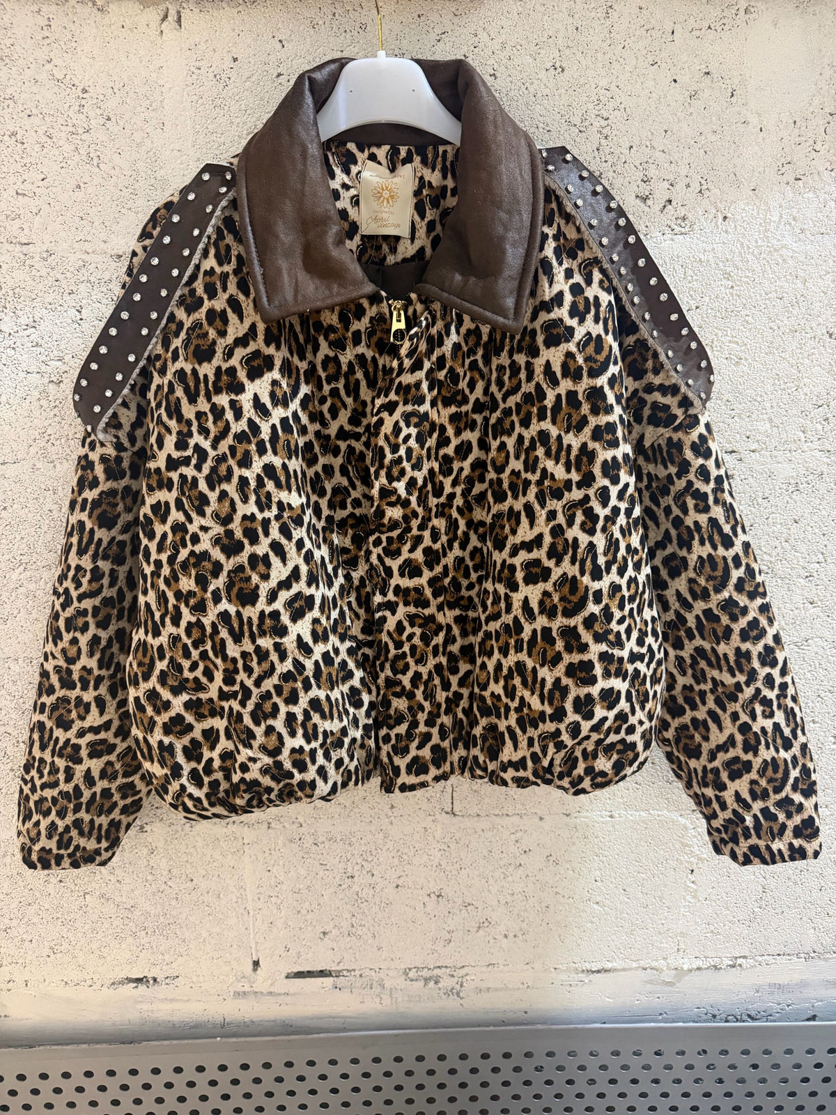 Veste matelassé léopard