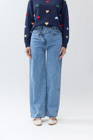 Jean fermeture croisé