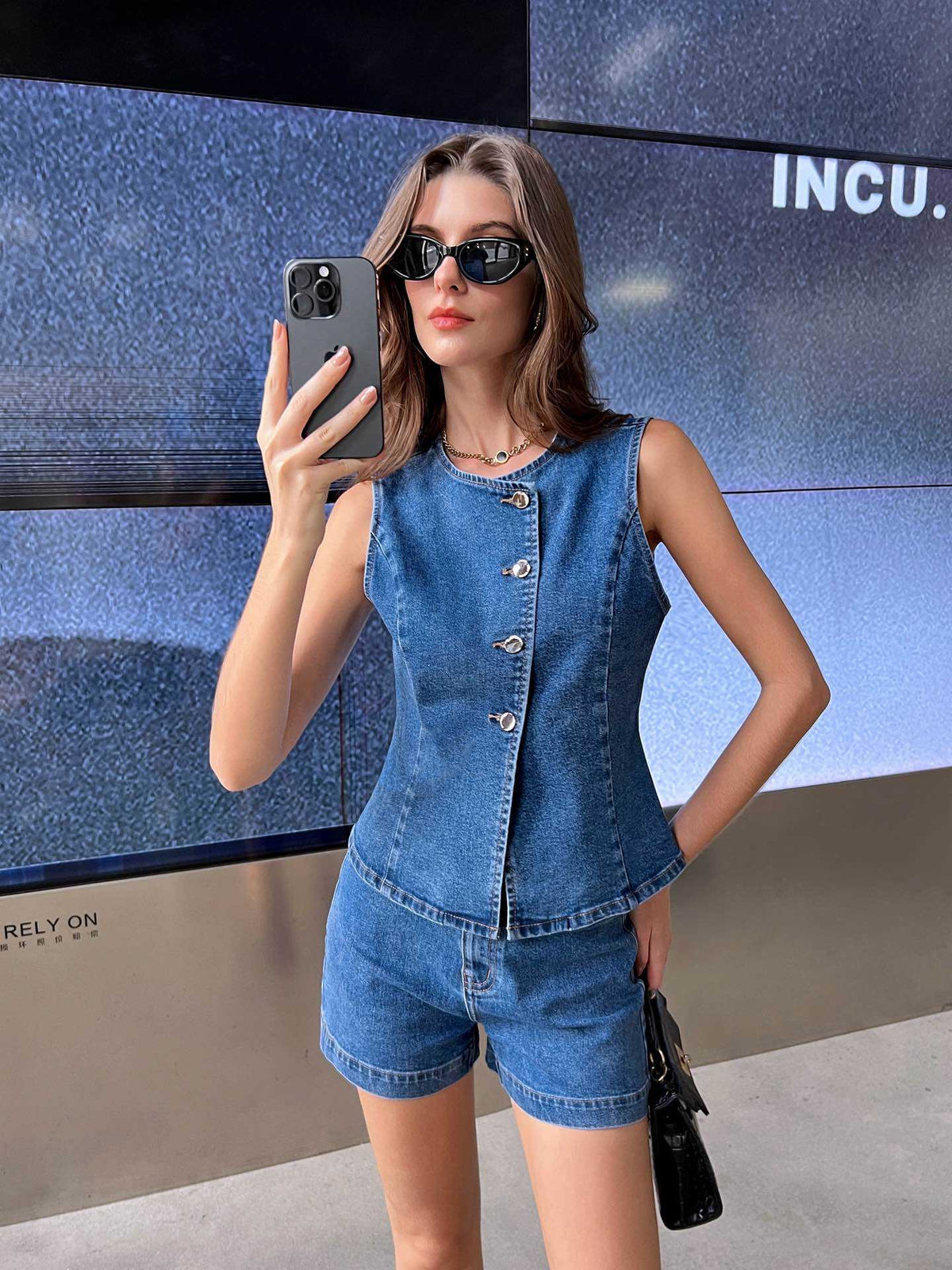 Veste en jean sans manches