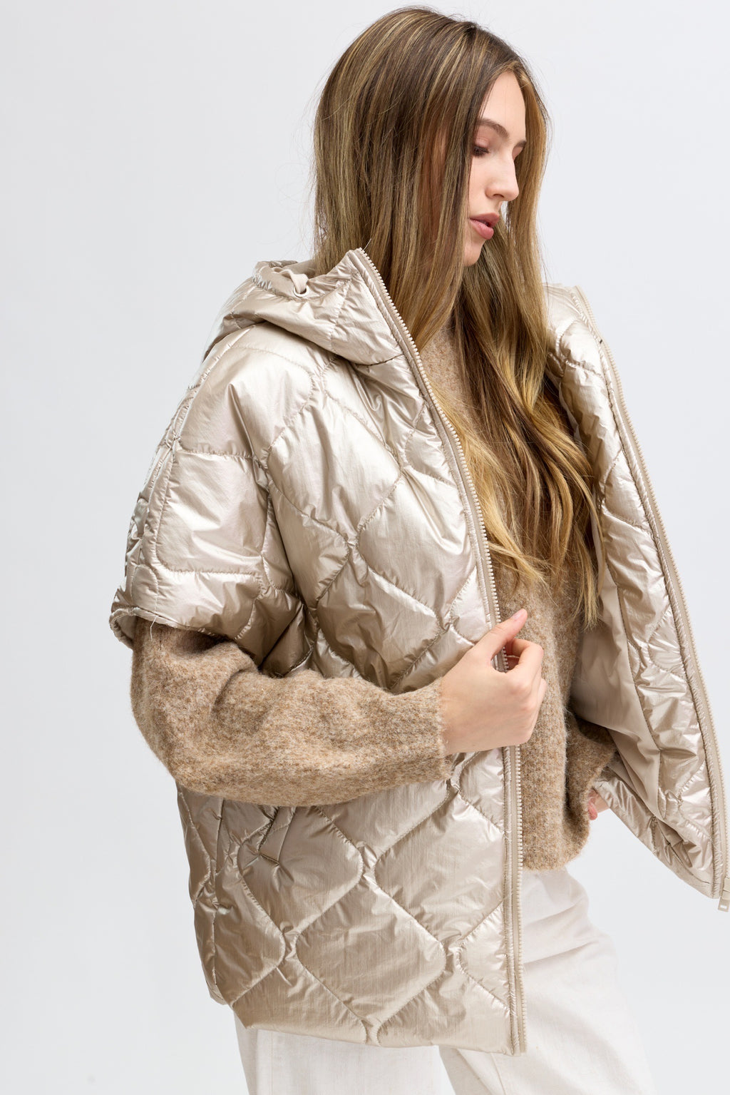 Veste à capuche rose