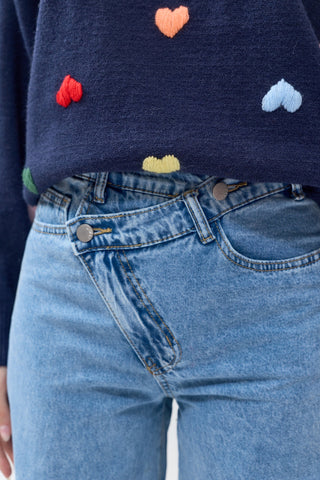 Jean fermeture croisé