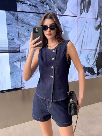 Veste en jean sans manches