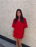 Blazer t-shirt fermeture croisé oversize