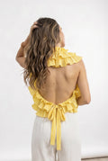 Top à froufrou dos nus