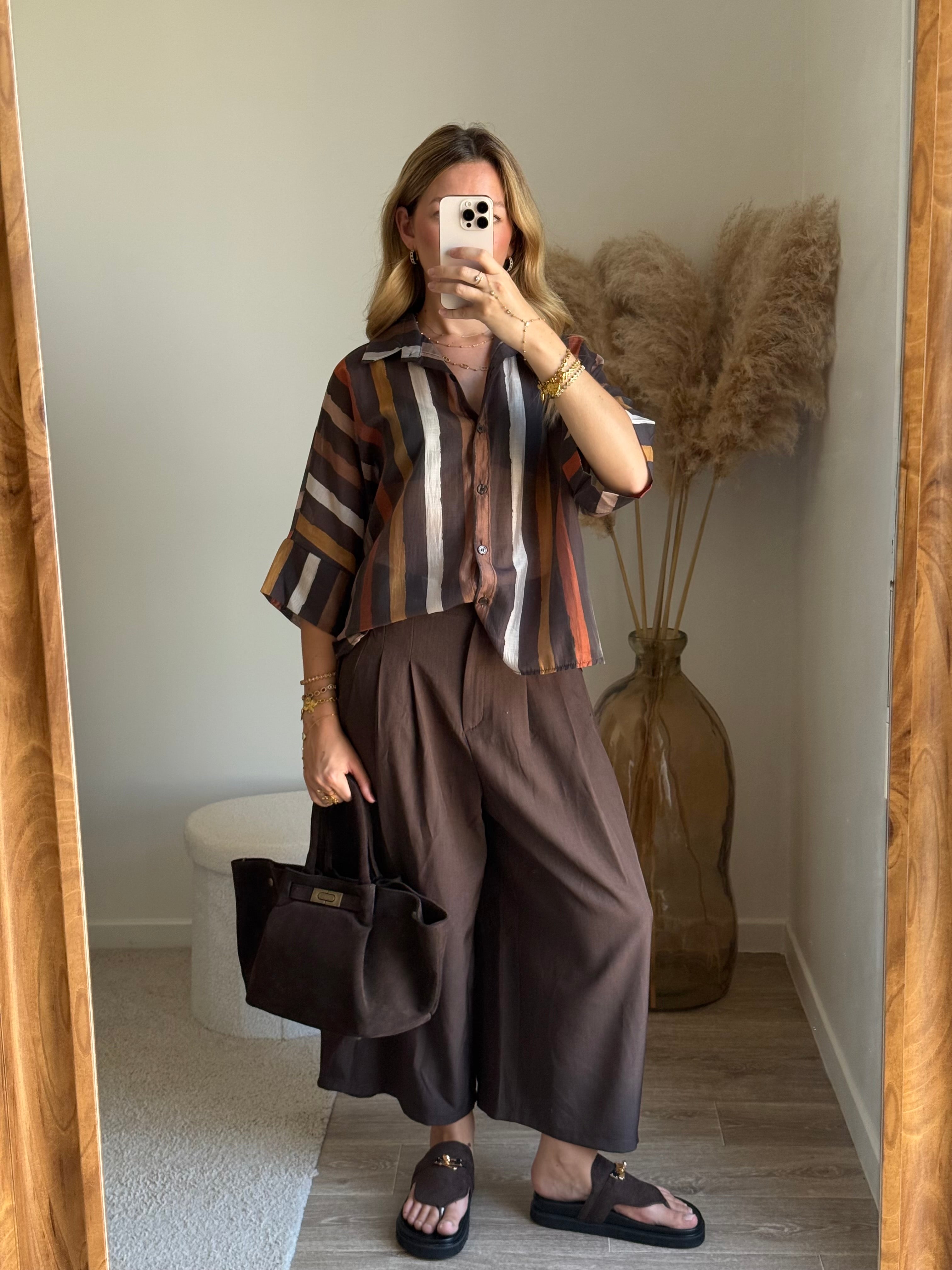 Chemise manche courte multicouleur
