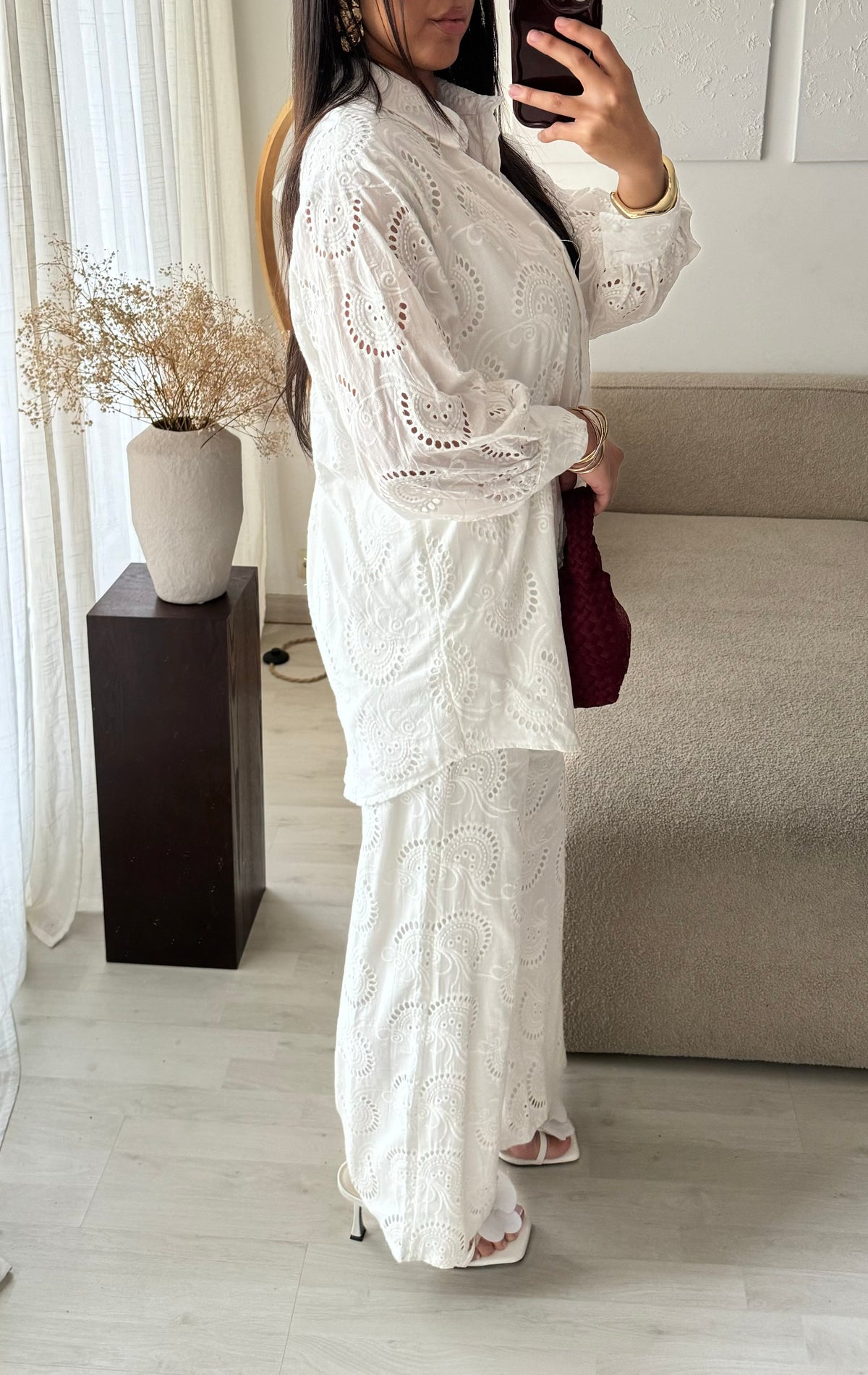 Ensemble broderie anglaise blanc