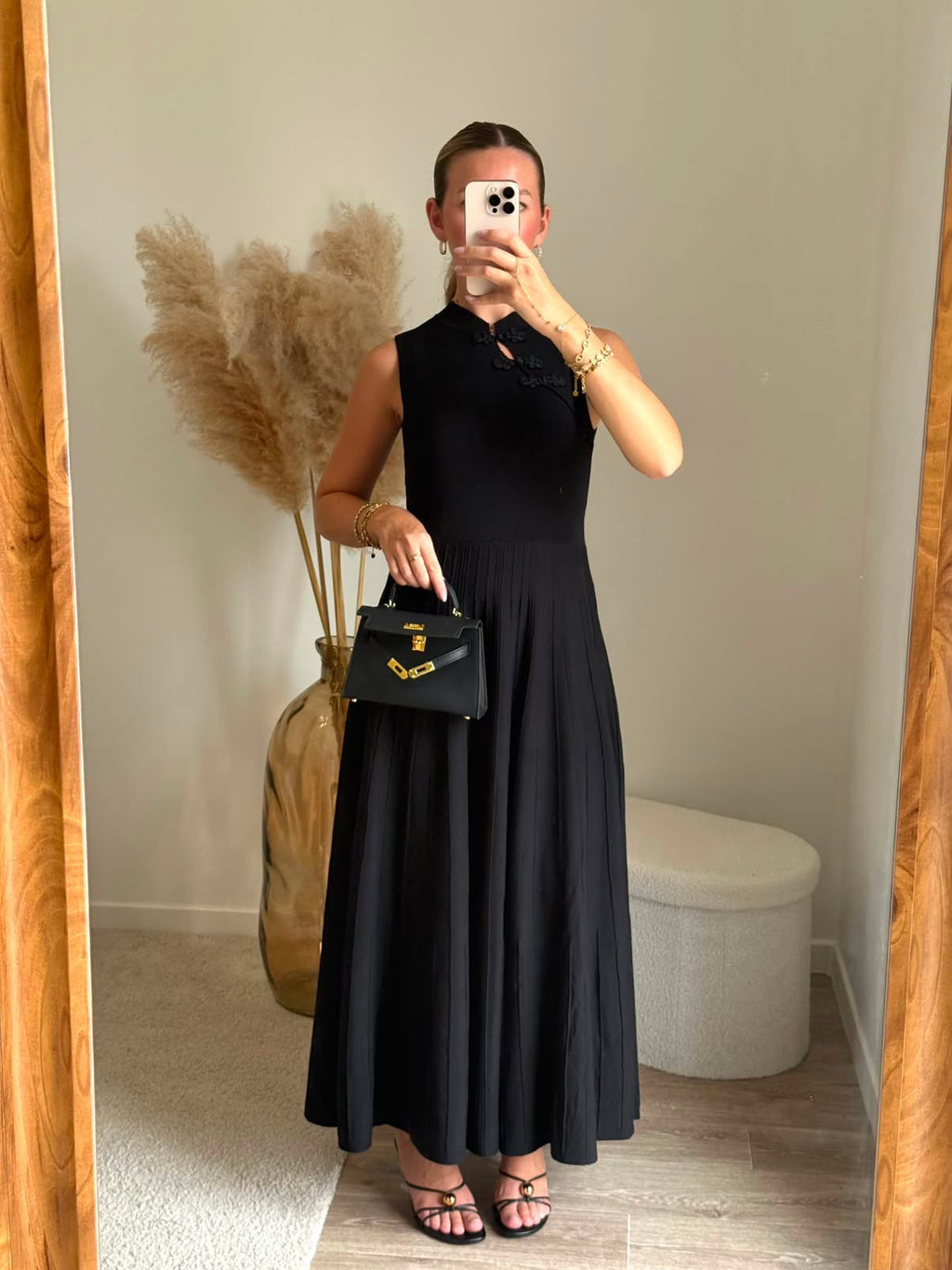 Robe sans manche fermeture chinoise