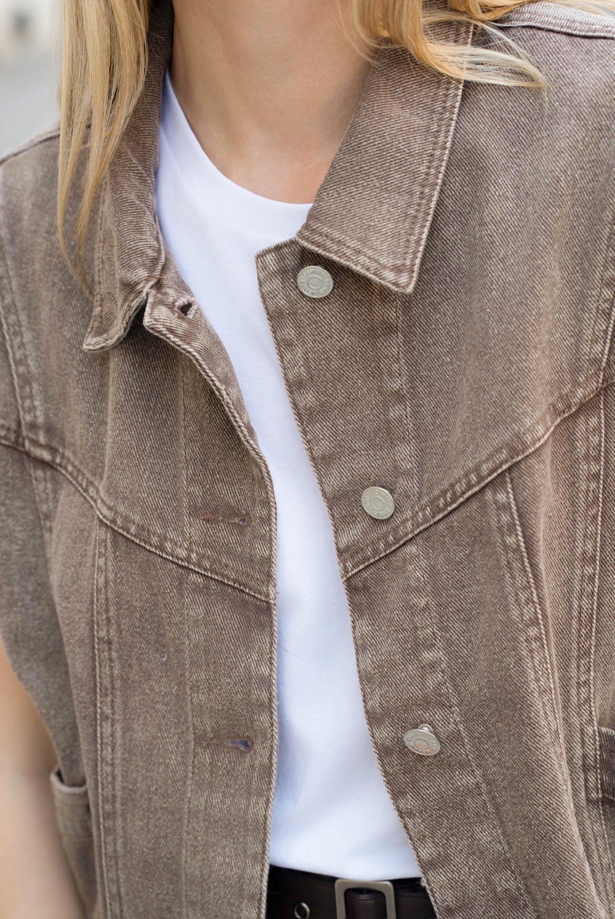 Veste sans manches en jean