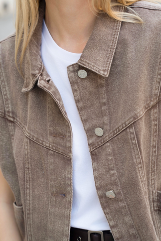Veste sans manches en jean