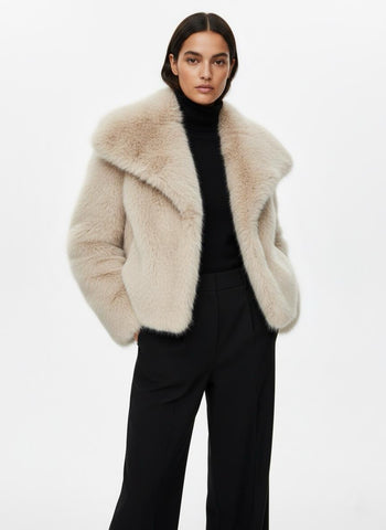 Veste fourrure synthétique courte