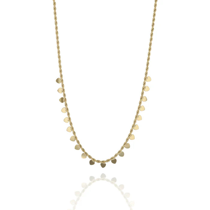 Collier torsadé avec motif coeur