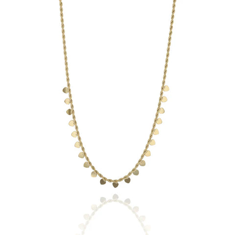 Collier torsadé avec motif coeur