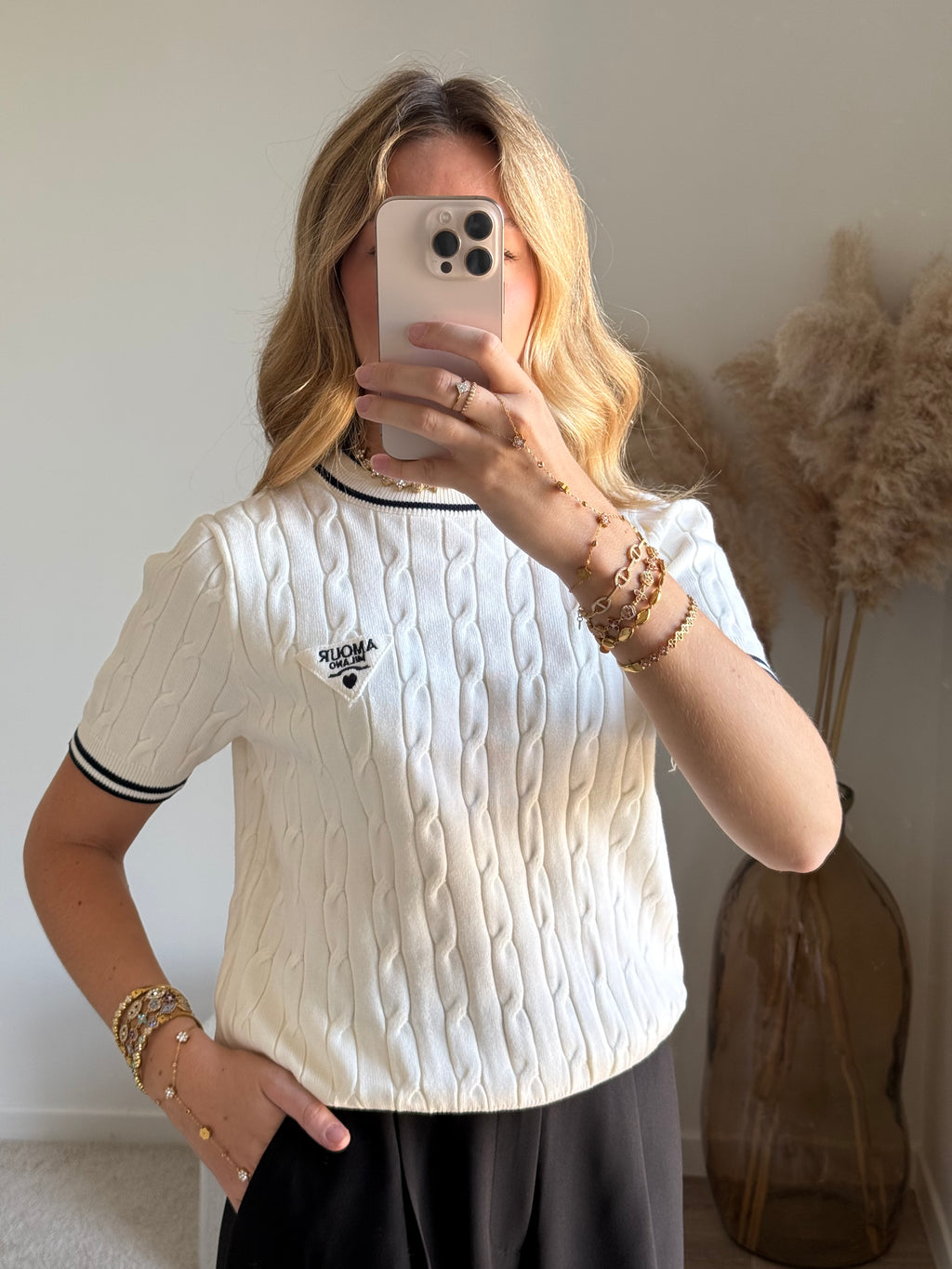 Pull manche courte amour Milano