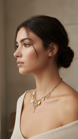 Collier Charm Set Audacieux