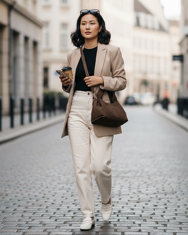 MINI SAC ÉPAULE EFFET SUÉDINE coffe