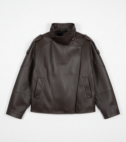 Veste similicuir oversize