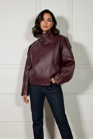 Veste similicuir oversize