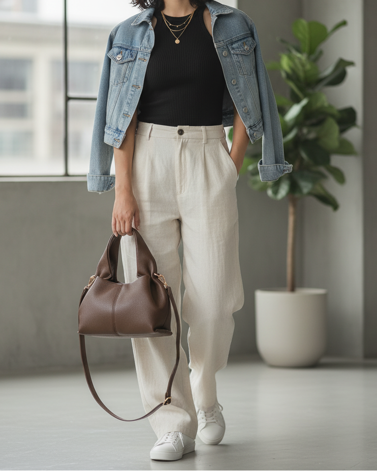 MINI SAC ÉPAULE marron