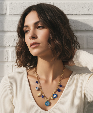 Collier Charms 'L'Œil de Capri'