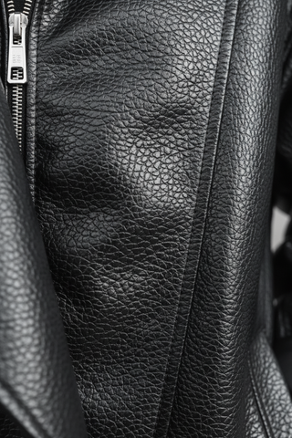 Veste Biker Oversize Effet Cuir Texturé