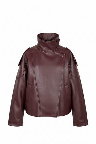 Veste similicuir oversize