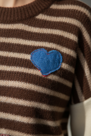 Pull 'Cœur Bohème' Rayé