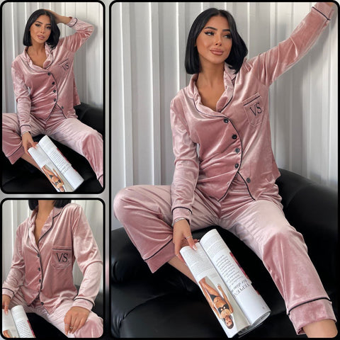 Pyjama 2 pièce rose nude