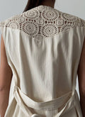 Veste en crochet sans manche