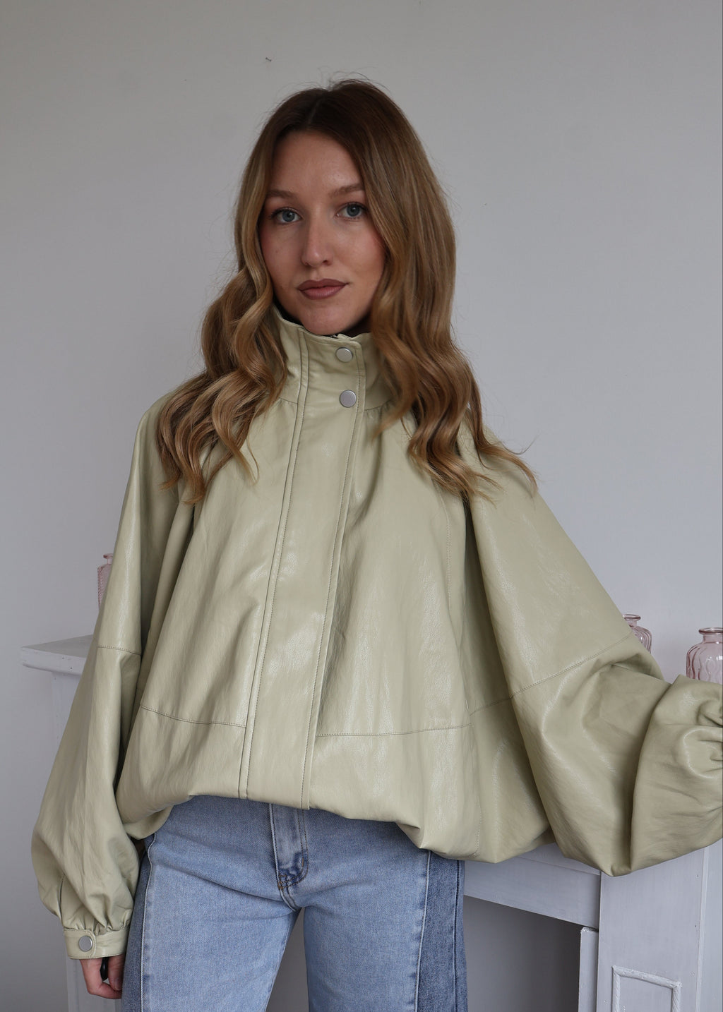 Blouson oversize à col montant