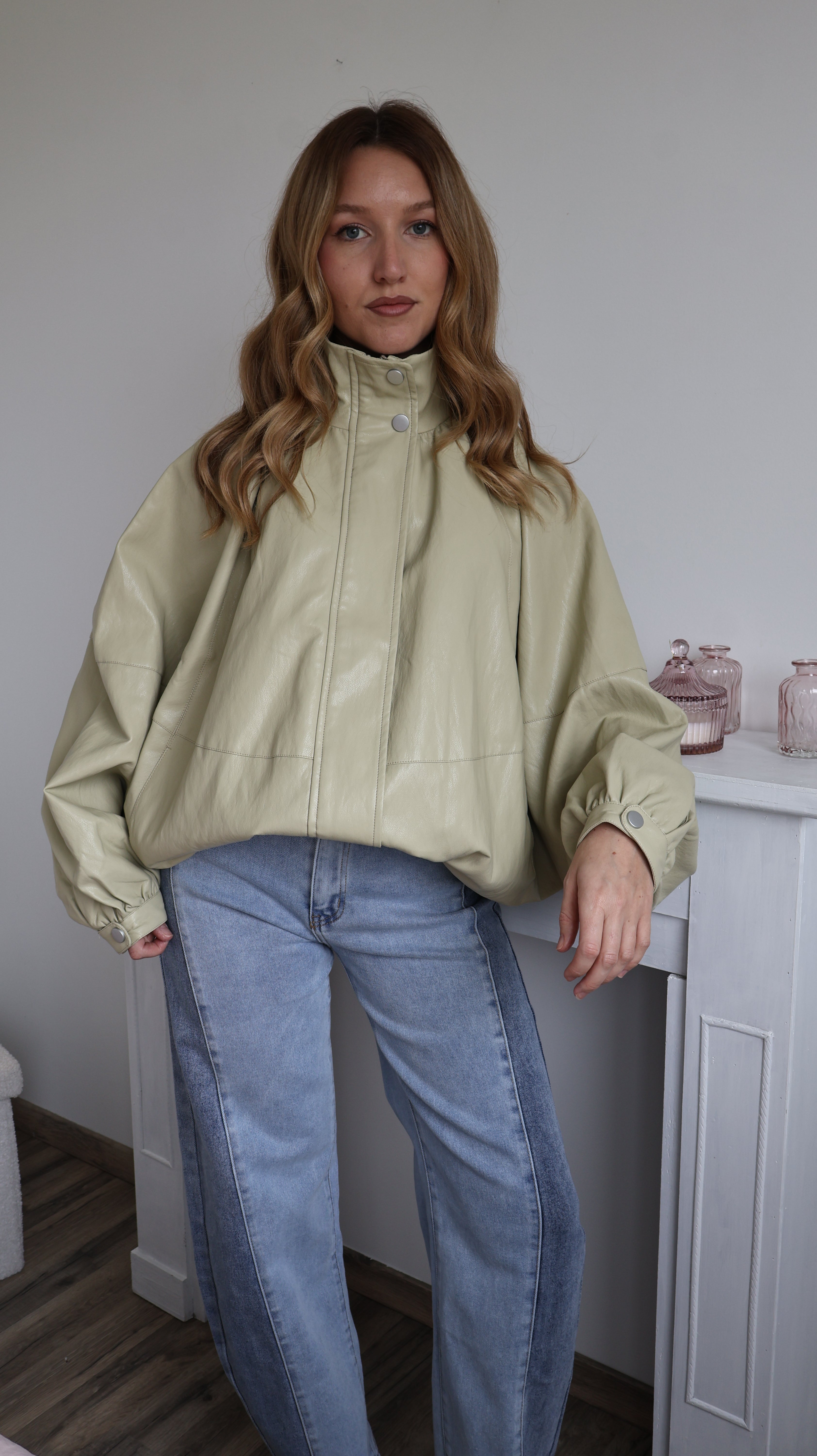 Blouson oversize à col montant
