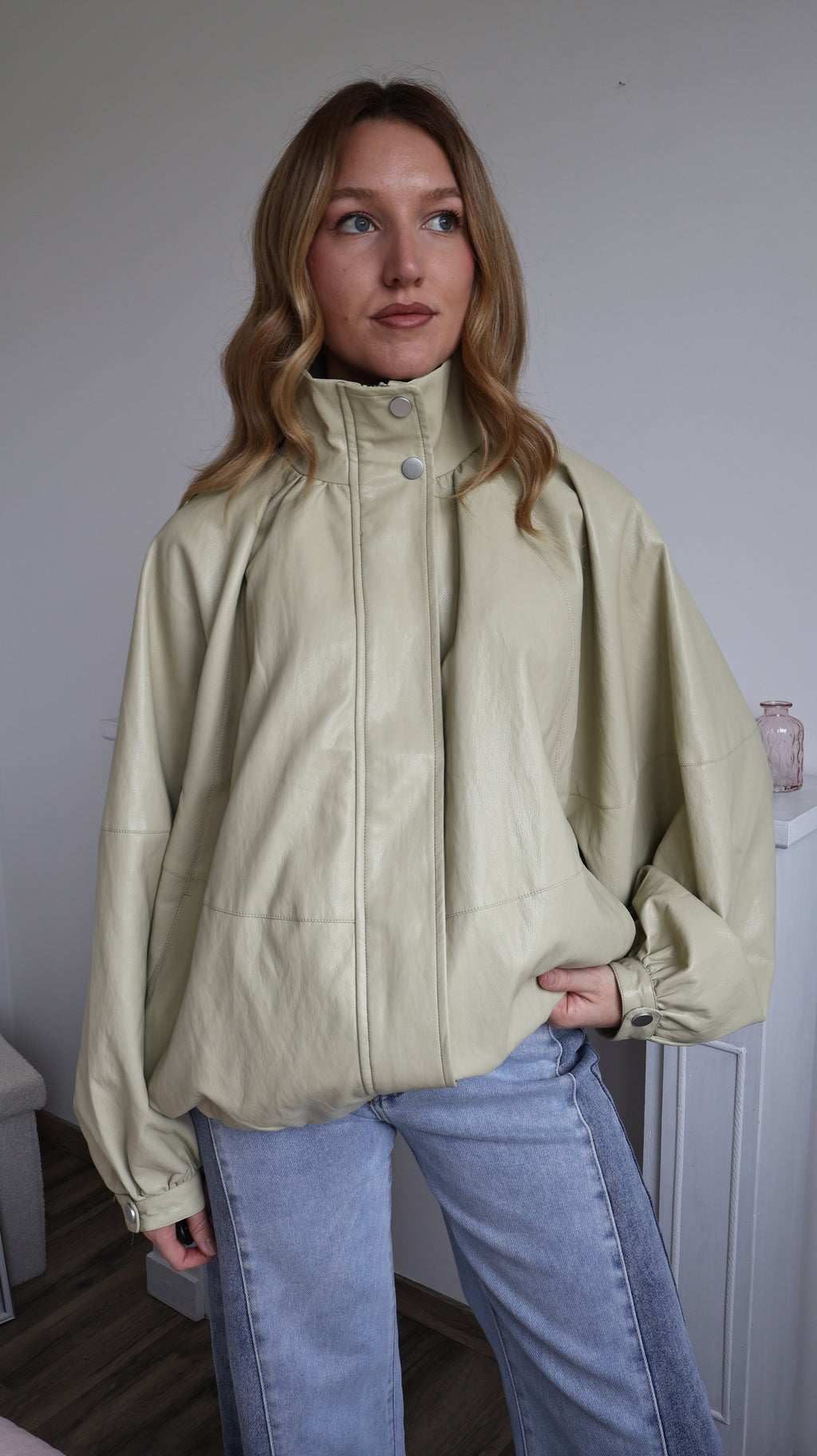 Blouson oversize à col montant