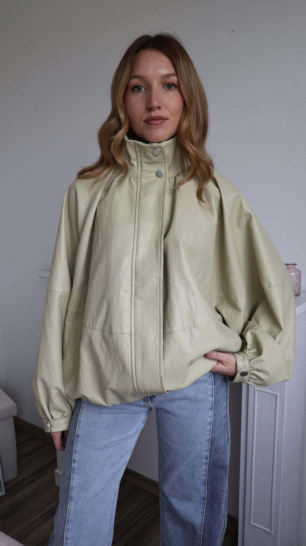 Blouson oversize à col montant
