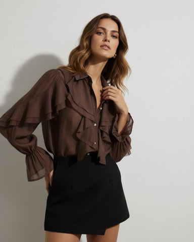 Blouse à volants