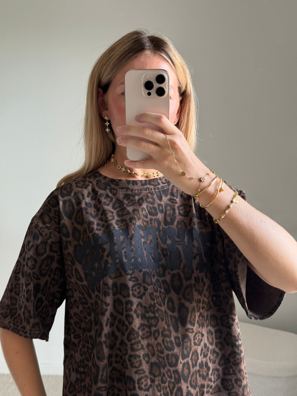 T-Shirt Oversized Imprimé Léopard RIVE GAUCHE